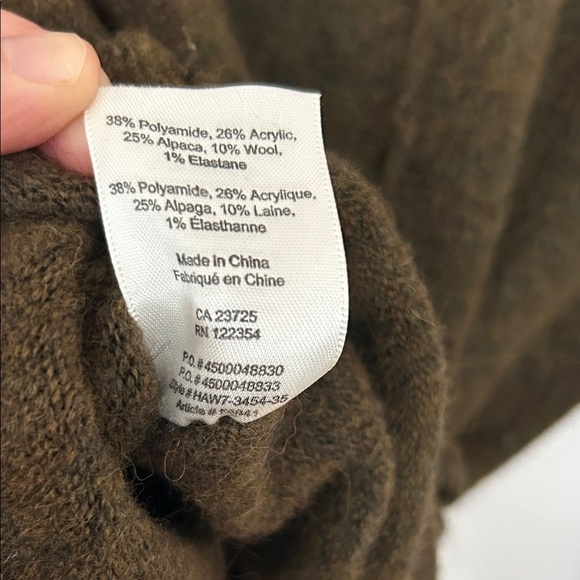 Aritzia Wilfred Free Deep Brown/Green Ballet Wrap Cardigan - Picture 8 of 9